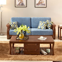 光明家具 现代中式榆木实木组合布艺沙发 新中式客厅家具木质布艺沙发